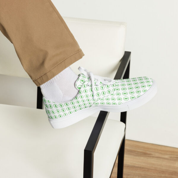 Plumbob Green Diamond Men’s lace-up canvas shoes - Image 7