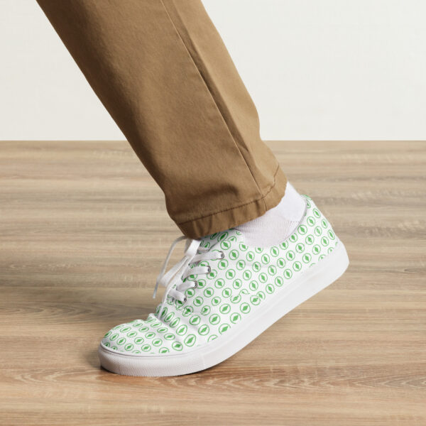 Plumbob Green Diamond Men’s lace-up canvas shoes