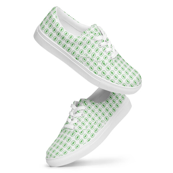 Plumbob Green Diamond Men’s lace-up canvas shoes - Image 2