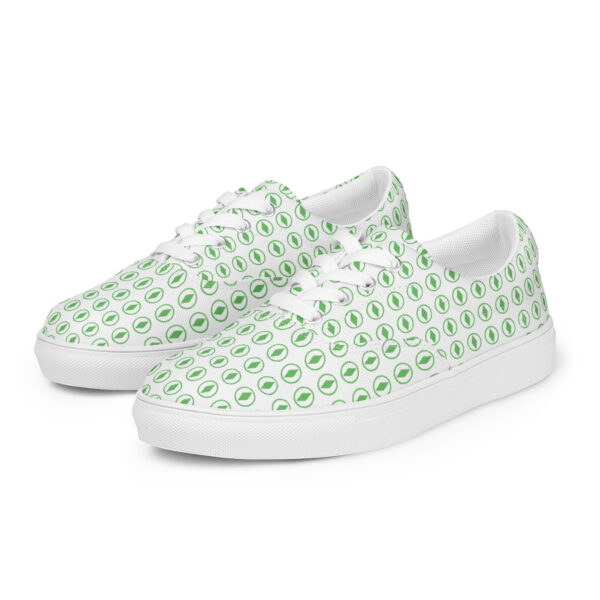 Plumbob Green Diamond Men’s lace-up canvas shoes - Image 5