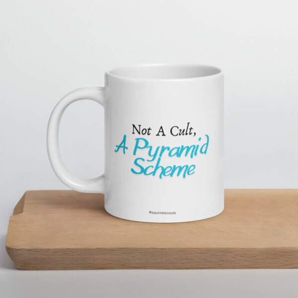 Pyramid Scheme white glossy mug